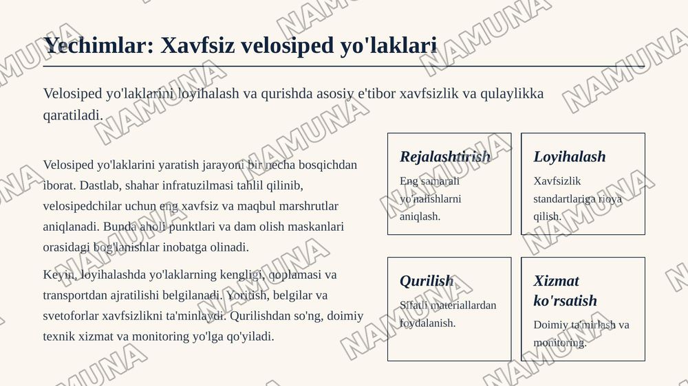 Velosiped uchun ham xavfsiz joy kerak — zamonaviy taqdimot, 6-slayd