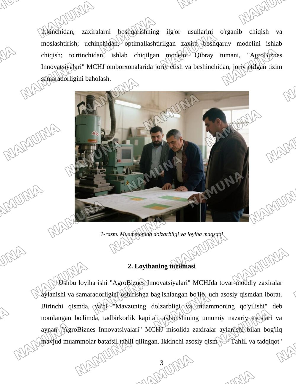Tadbirkorlik kapitalining aylanishi va samaraligi muammolari — loyiha ishi, 3-varaq