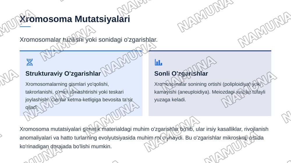O'zgaruvchanlik. Xromasoma mutatsiyalari — zamonaviy taqdimot, 6-slayd