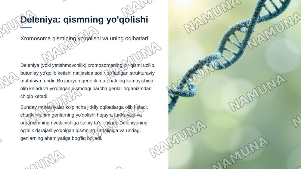 O'zgaruvchanlik. Xromasoma mutatsiyalari — zamonaviy taqdimot, 8-slayd
