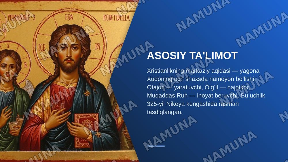 Xristianlik dini va asosiy gʻoyalari — zamonaviy taqdimot, 6-slayd
