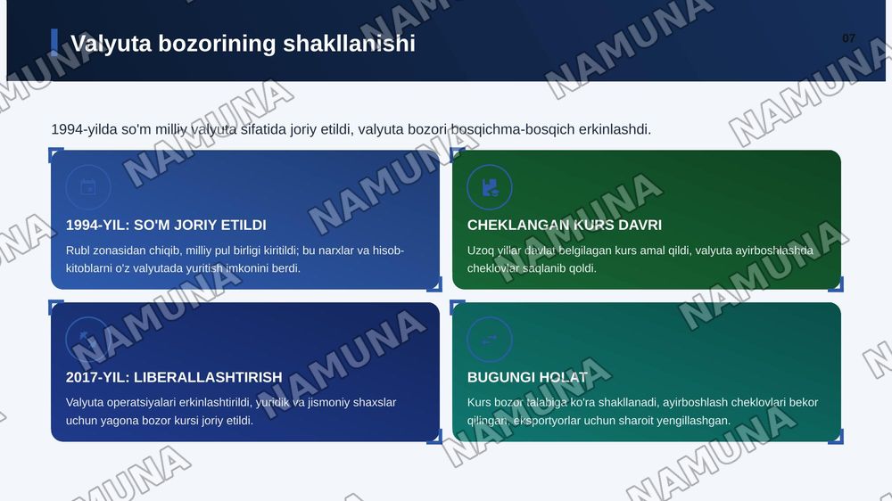 Mustaqillikdan soʻng oʻzbekistonda bozor iqtisodiyoti. — zamonaviy taqdimot, 8-slayd