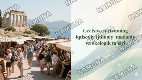 Gretsiya turizmning iqtisodiy ijtimoiy  madaniy va ekologik taʼsiri — taqdimot