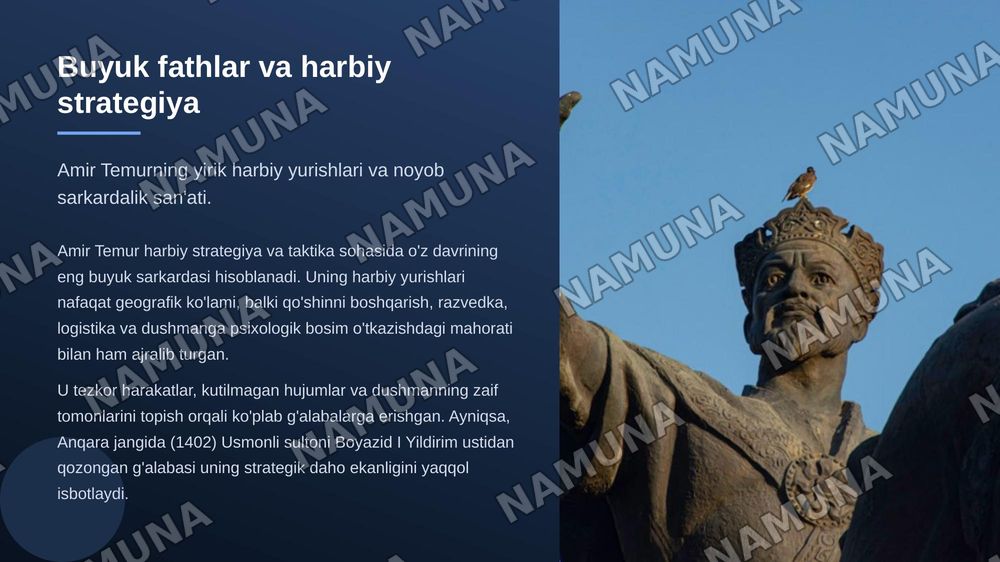 Amir Temur-buyuk davlat arbobi va mohir sarkarda. — zamonaviy taqdimot, 6-slayd