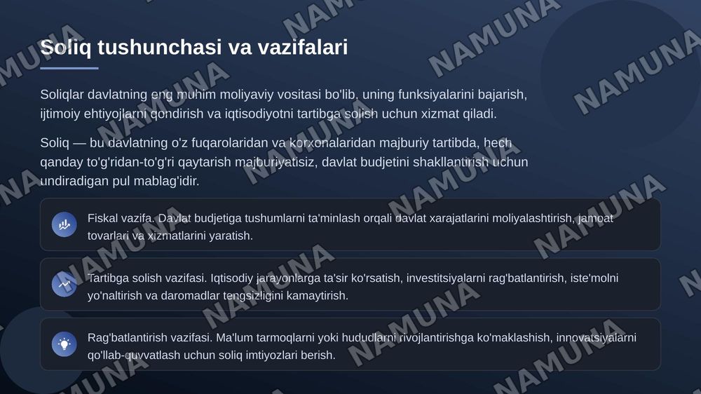 Soliqqa tortish usullari va soliqlarni undirish maxanizimlari — zamonaviy taqdimot, 4-slayd