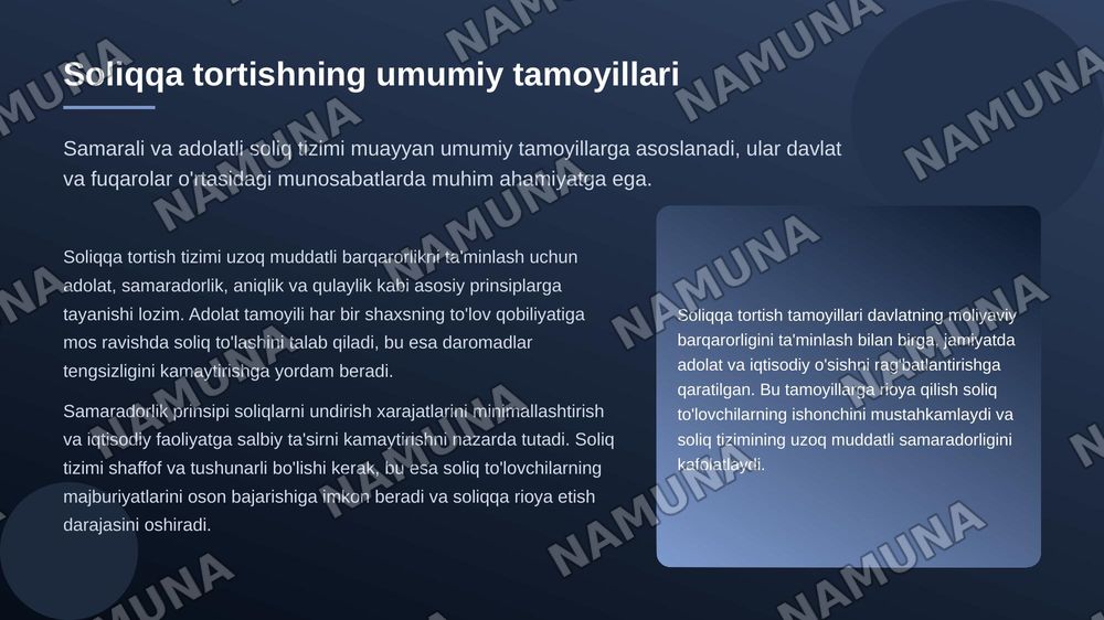 Soliqqa tortish usullari va soliqlarni undirish maxanizimlari — zamonaviy taqdimot, 6-slayd