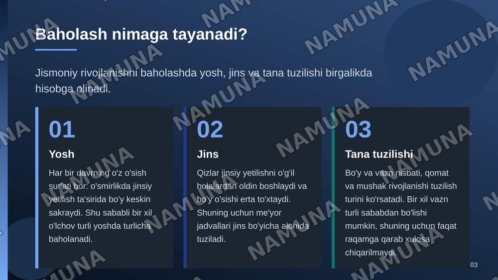 Bolalar va o‘smirlarni jismoniy rivojlanish ko‘rsatkichlarini tekshirish va baholash usullari. — zamonaviy taqdimot, 4-slayd