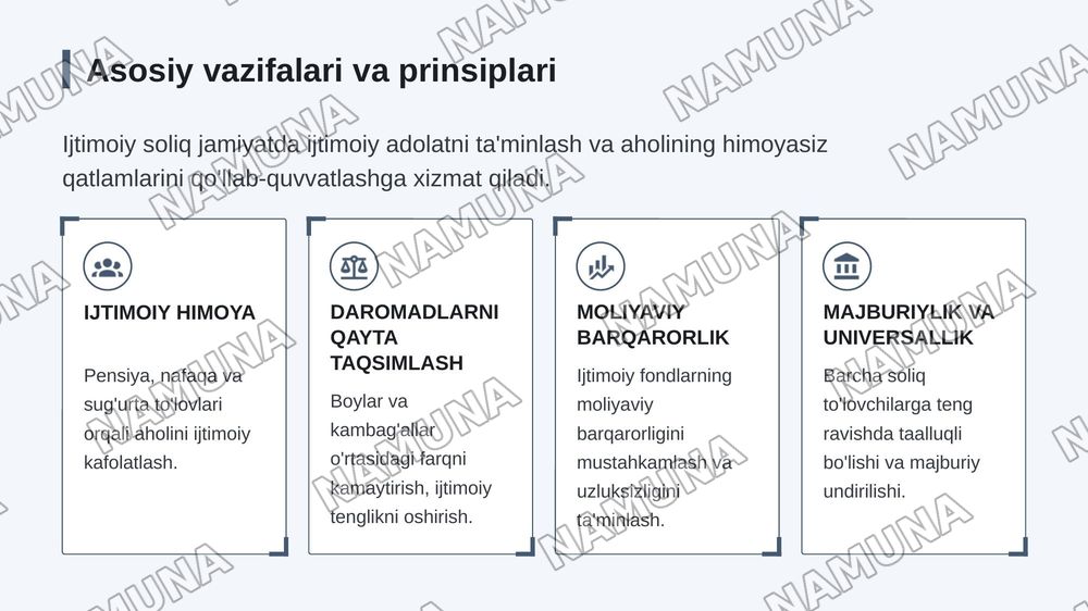Ijtimoiy soliq va uning iqtisodiy mohiyati — zamonaviy taqdimot, 4-slayd