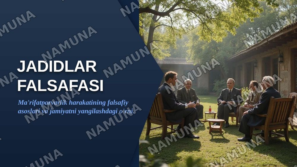 Jadidlar falsafasi — zamonaviy taqdimot, 1-slayd