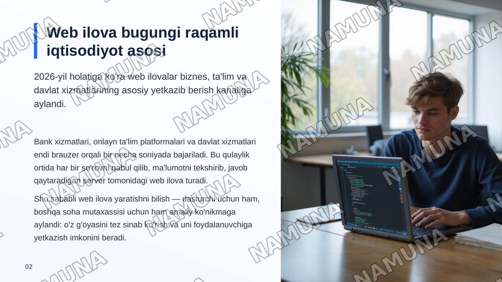 Pythonda sodda Web ilova va Web API yaratish — zamonaviy taqdimot, 3-slayd