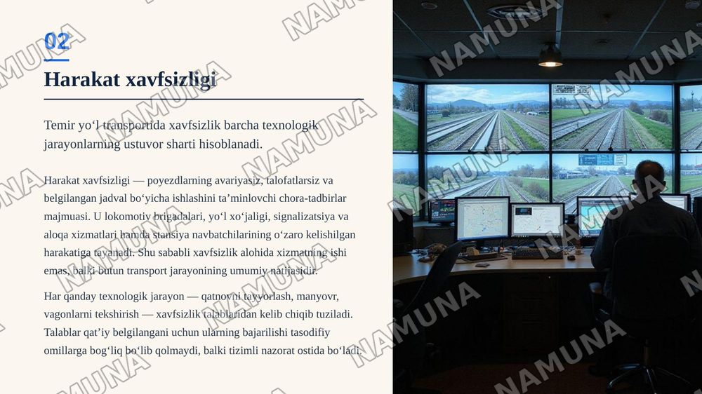 Poyezdlar harakat xavfsizligini ta’minlashda asosiy me’yoriy hujjatlar — zamonaviy taqdimot, 3-slayd