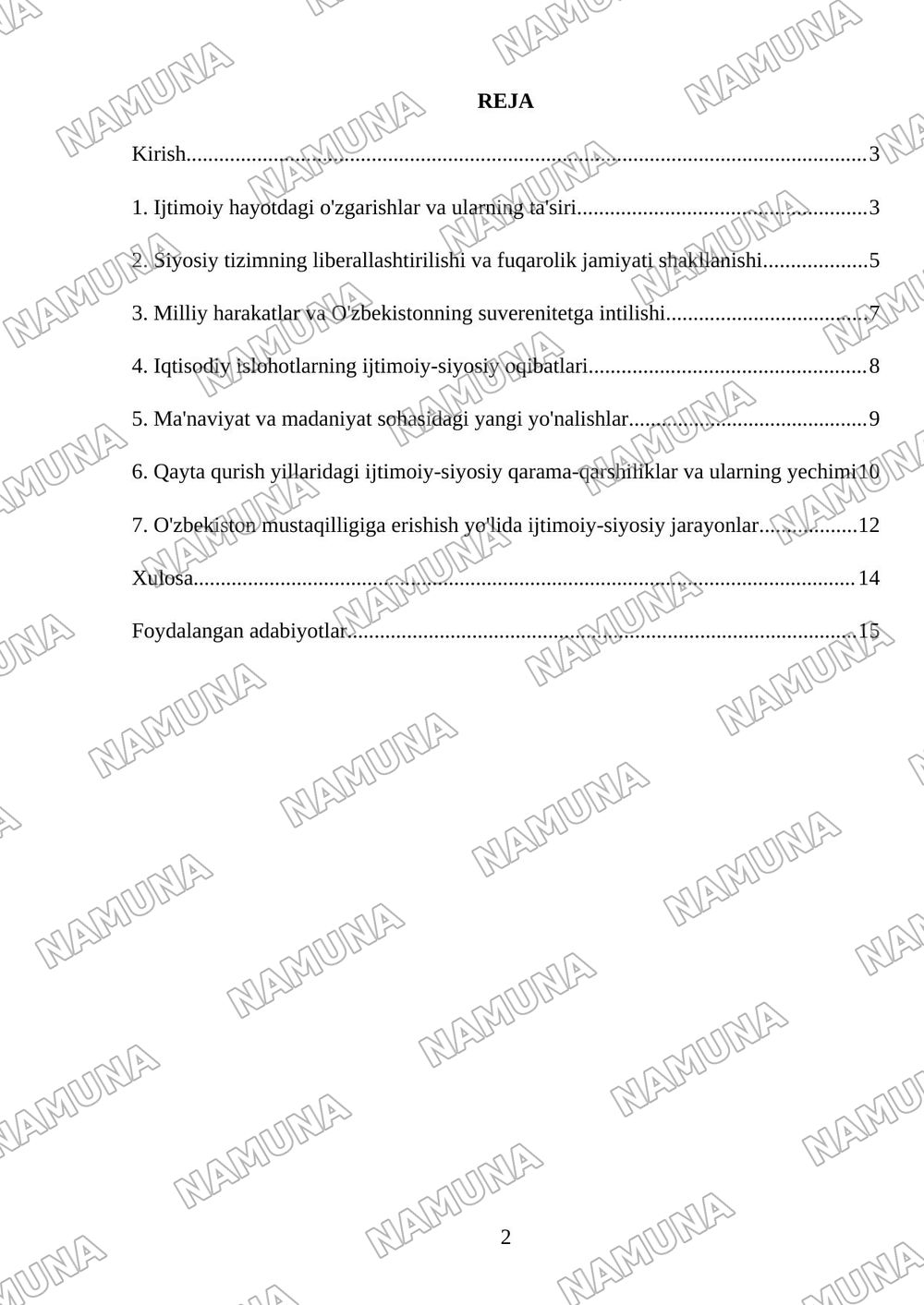 Qayta qurish yillarda ijtimoiy va siyosiy vaziyat — referat, 2-varaq