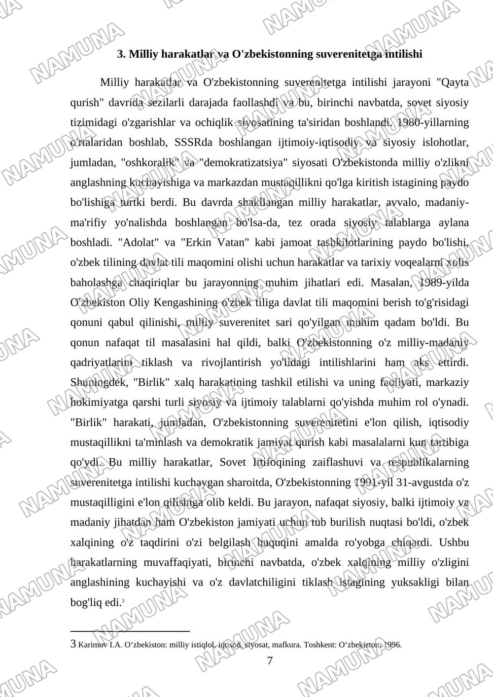 Qayta qurish yillarda ijtimoiy va siyosiy vaziyat — referat, 7-varaq