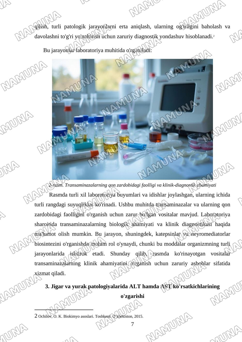 Transaminazalarni klinik ahamiyati.Katepsinlar ularni biologik ahamiyati.Neyromediatorlar biosintezi va ahamiyati — mustaqil ish, 7-varaq