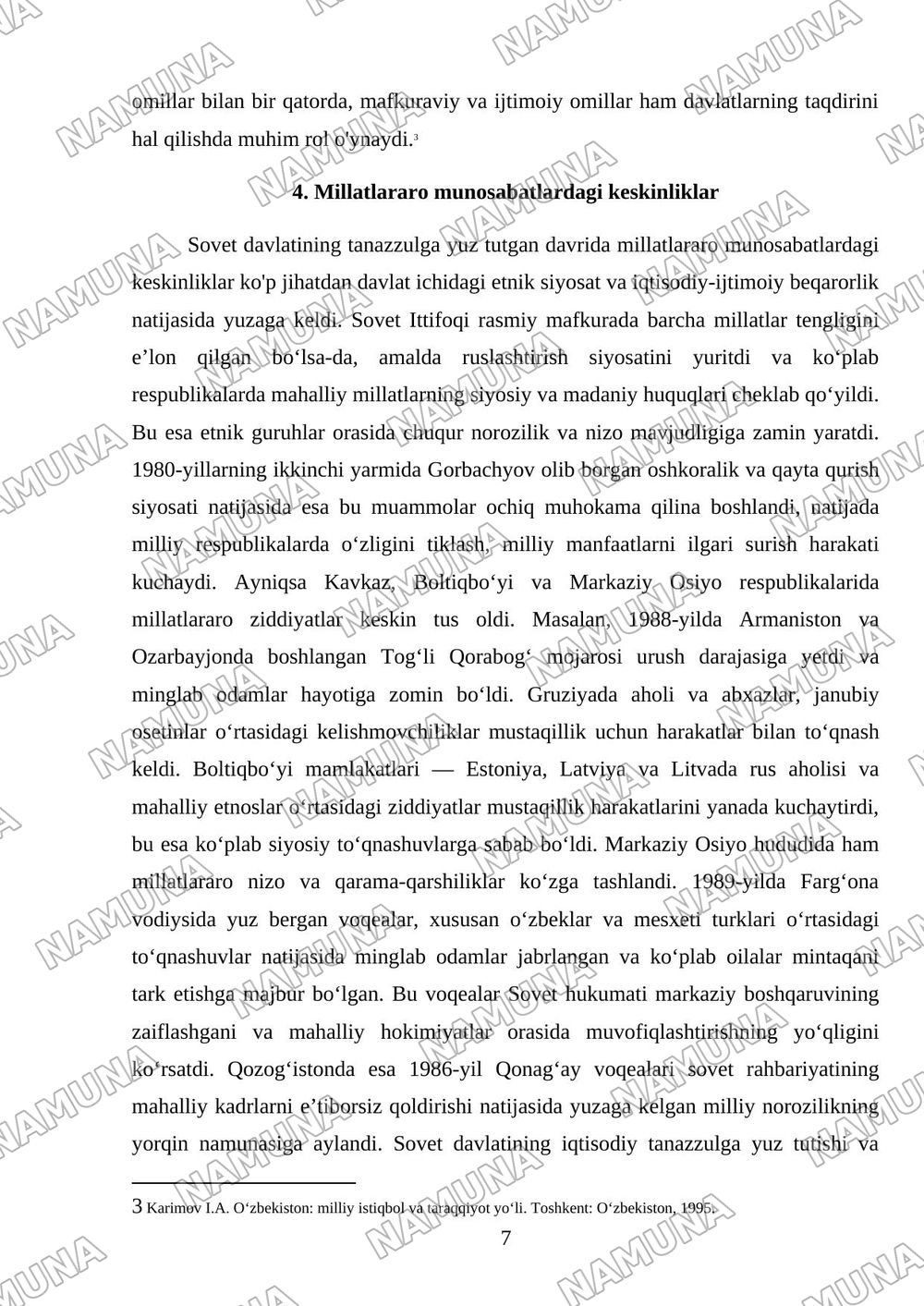 Sovet davlatining tanazzulga yuz tutishi — mustaqil ish, 7-varaq