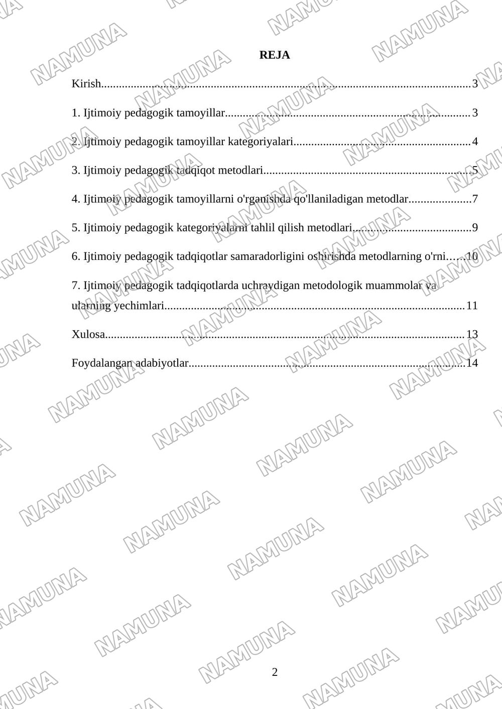 Ijtimoiy pedagogik tamoyillar kategoriyalar ijtimoiy pedagogik tadqiqot metodlari — referat, 2-varaq