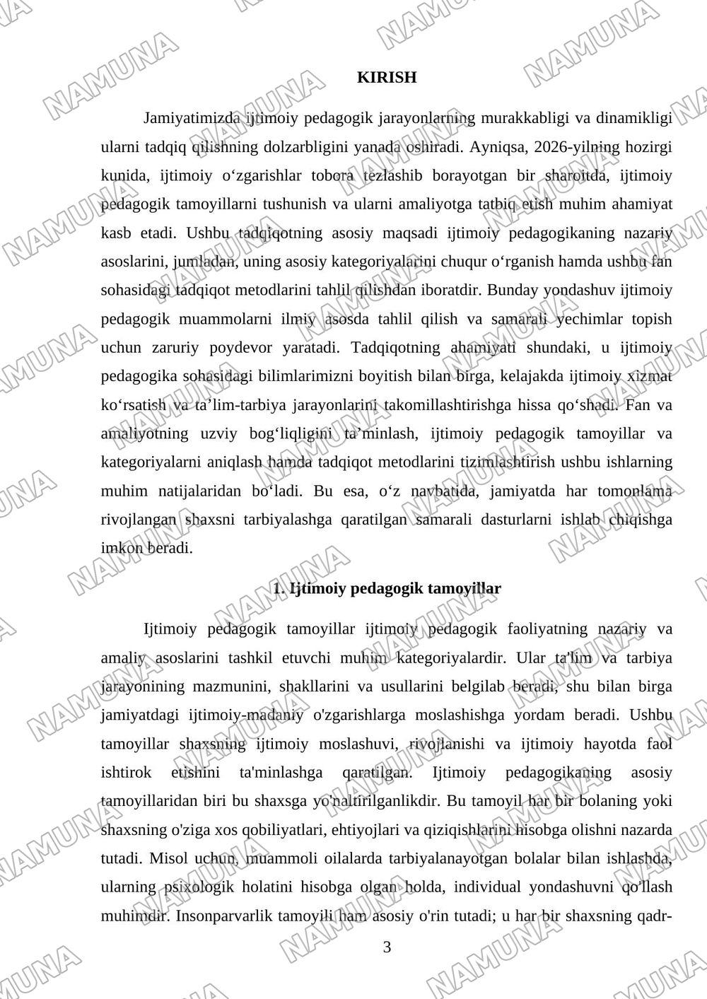 Ijtimoiy pedagogik tamoyillar kategoriyalar ijtimoiy pedagogik tadqiqot metodlari — referat, 3-varaq