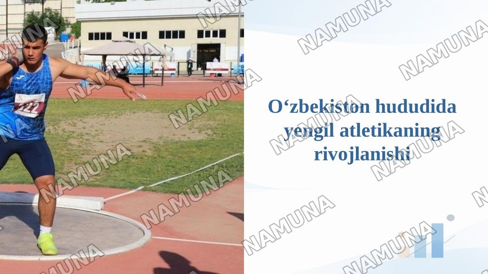 Oʻzbekiston hududida yengil atletikaning rivojlanishi — taqdimot, 1-slayd