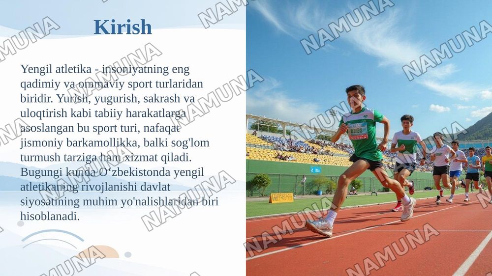 Oʻzbekiston hududida yengil atletikaning rivojlanishi — taqdimot, 3-slayd