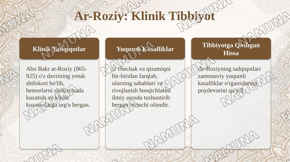 Tibbiyot rivojiga xissa qoʻshgan olimlar — taqdimot, 7-slayd