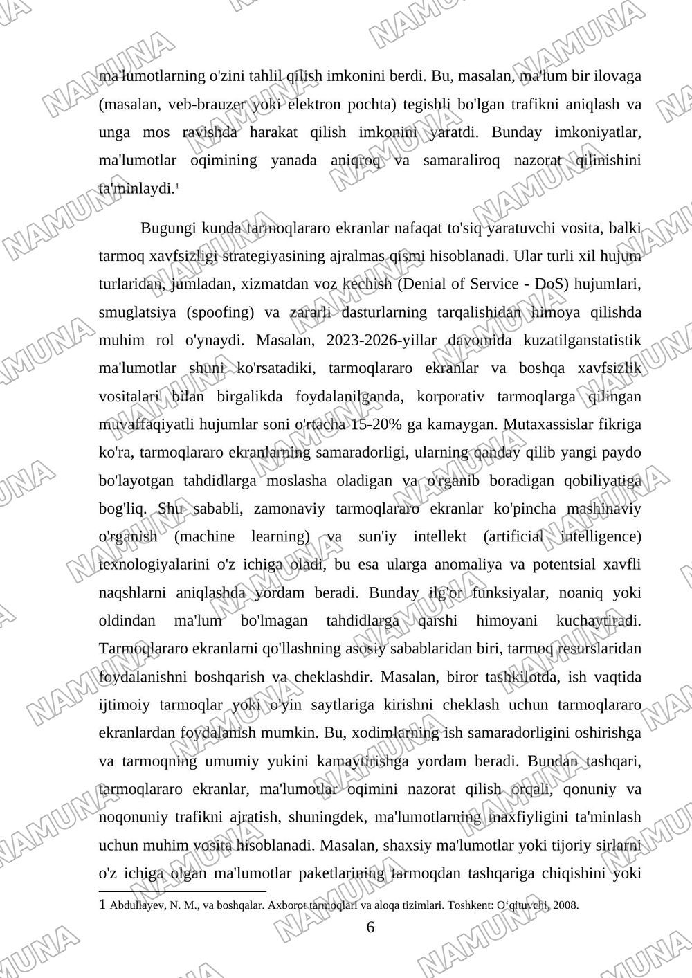 Tarmoqlararo ekranlarning ishlash tamoyillari va ularni sozlash. — kurs ishi, 6-varaq