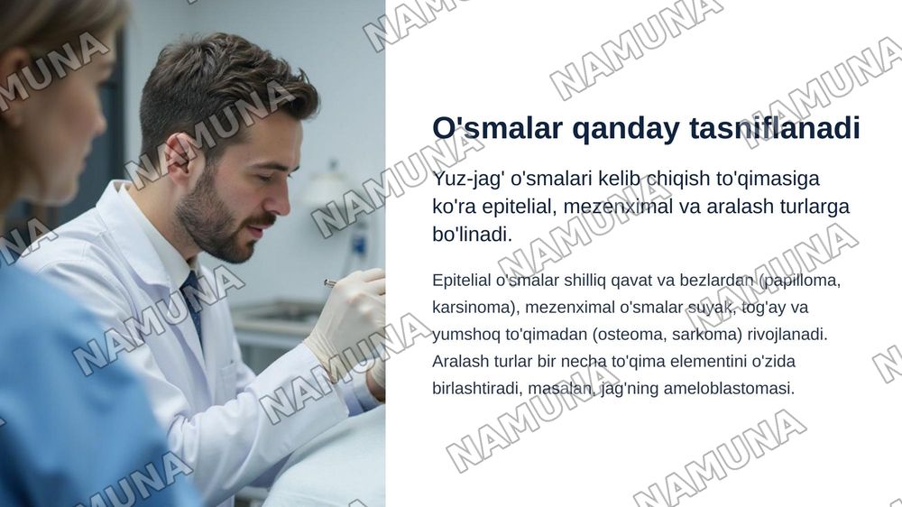 Yuz-jag’ sohasi o’smasimon kasalliklari — zamonaviy taqdimot, 6-slayd