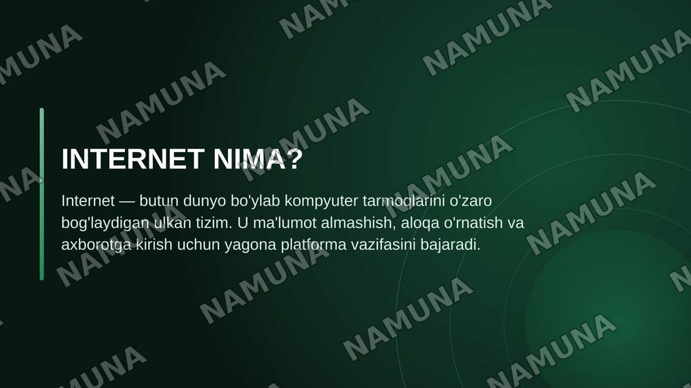 internet — zamonaviy taqdimot, 3-slayd