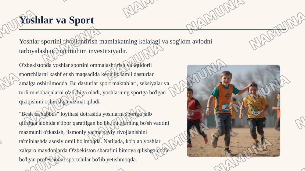O'zbekiston Jahonga yuz tutmoqda (sport soxasida) — zamonaviy taqdimot, 7-slayd
