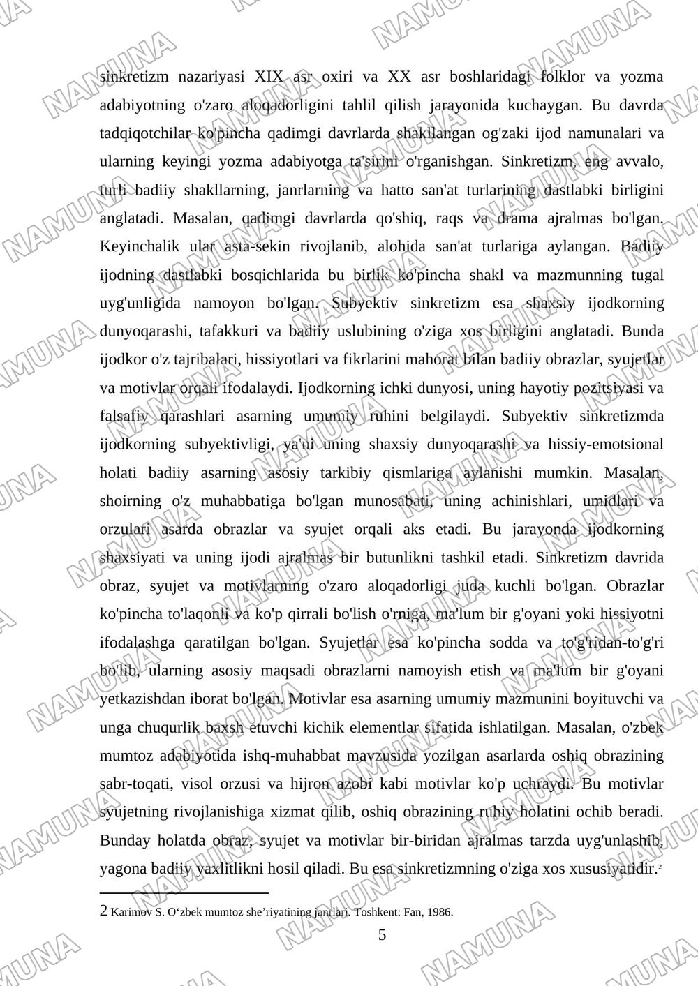 Mumtoz tarixiy poetika — referat, 5-varaq