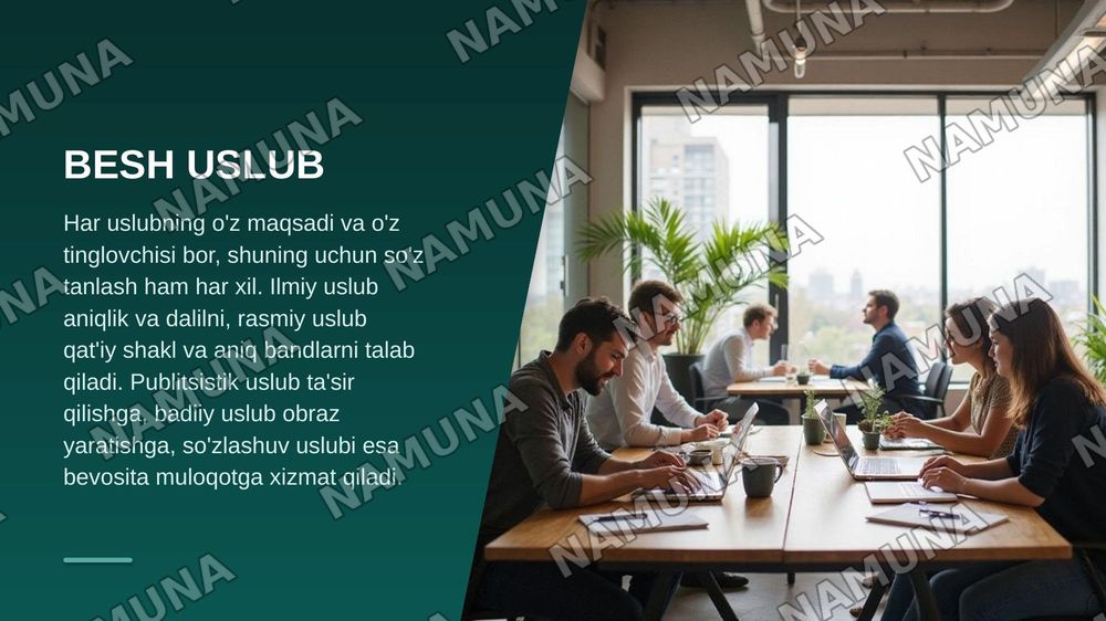 Uslubiy me'yor va uslub tanlash madaniyati — zamonaviy taqdimot, 5-slayd