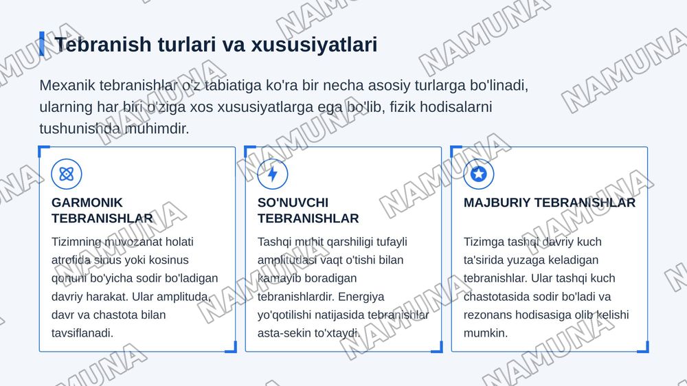 Mexanik tebranishlar va tòlqinlar — zamonaviy taqdimot, 4-slayd