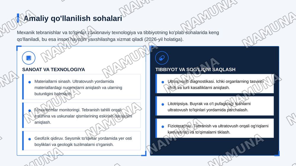 Mexanik tebranishlar va tòlqinlar — zamonaviy taqdimot, 6-slayd