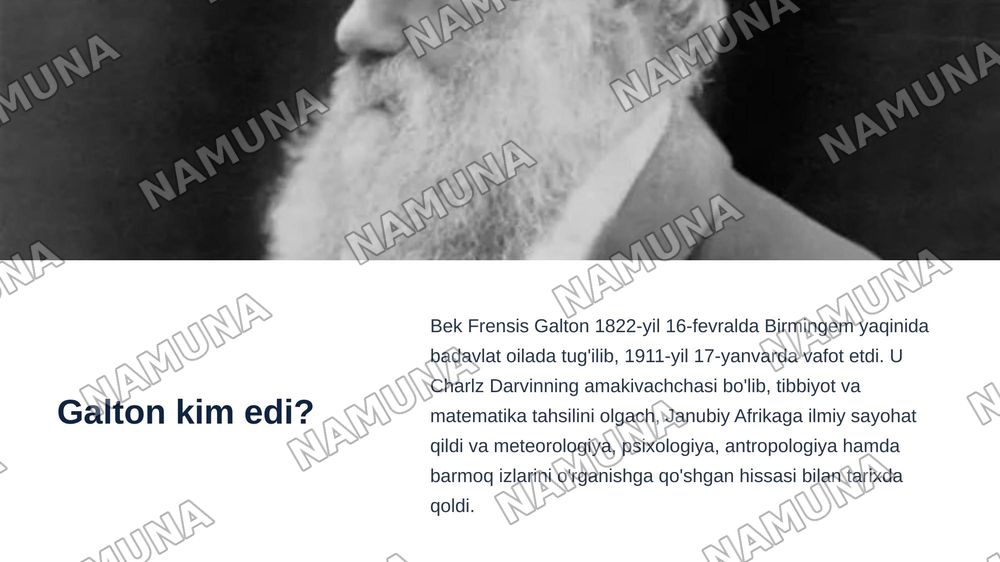 Bek frensis galton — zamonaviy taqdimot, 3-slayd