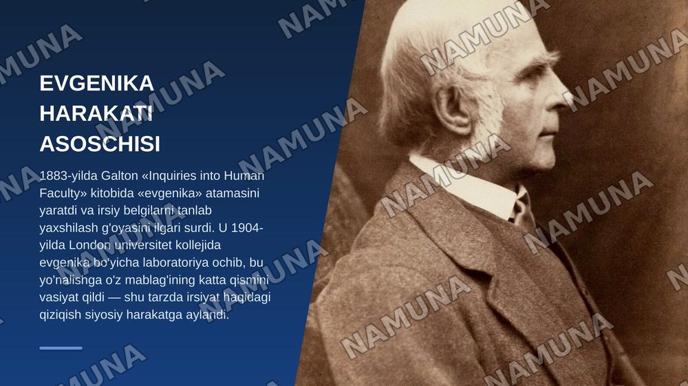Bek frensis galton — zamonaviy taqdimot, 5-slayd