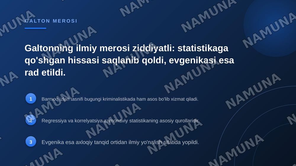 Bek frensis galton — zamonaviy taqdimot, 7-slayd