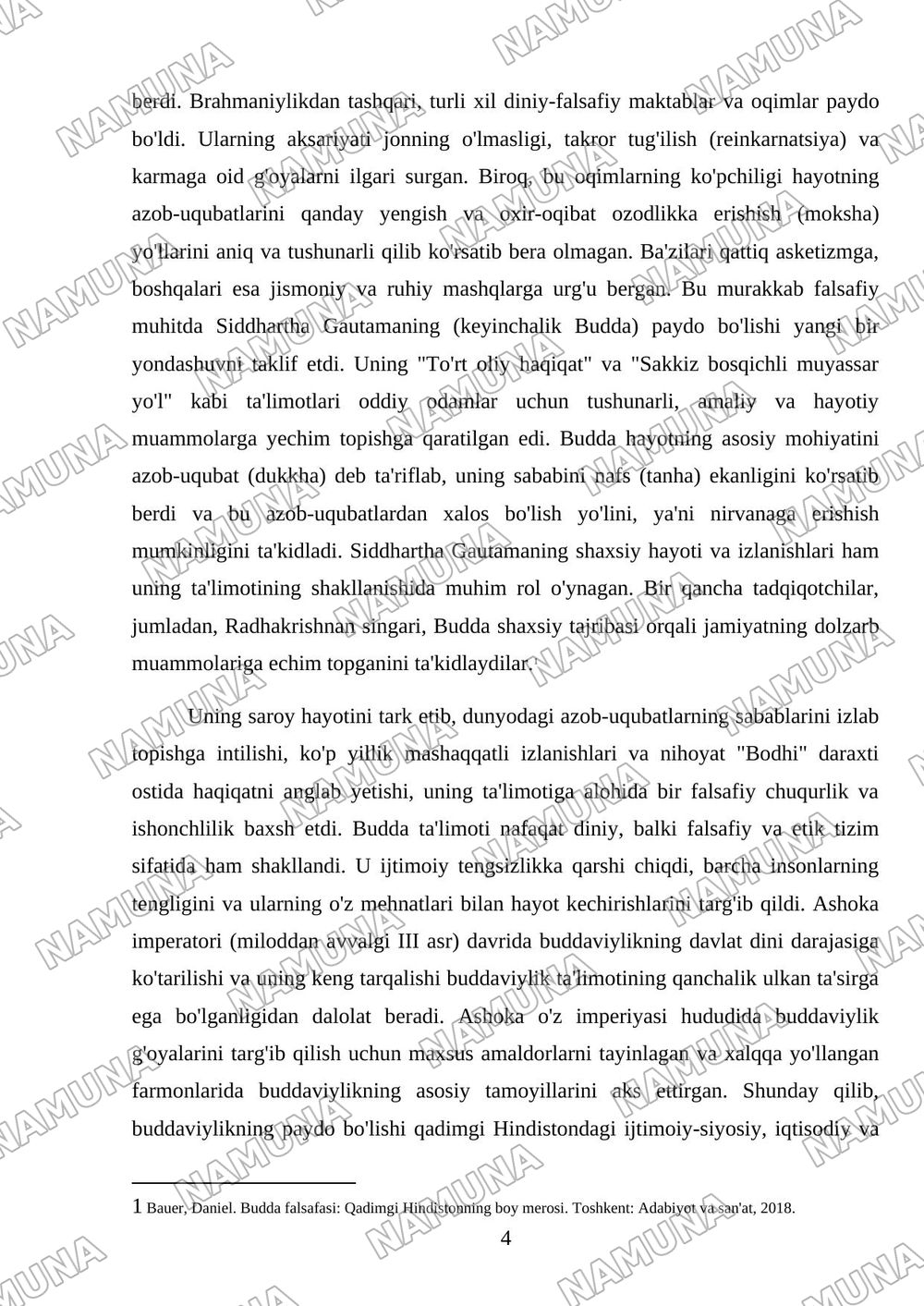 Buddizm — mustaqil ish, 4-varaq