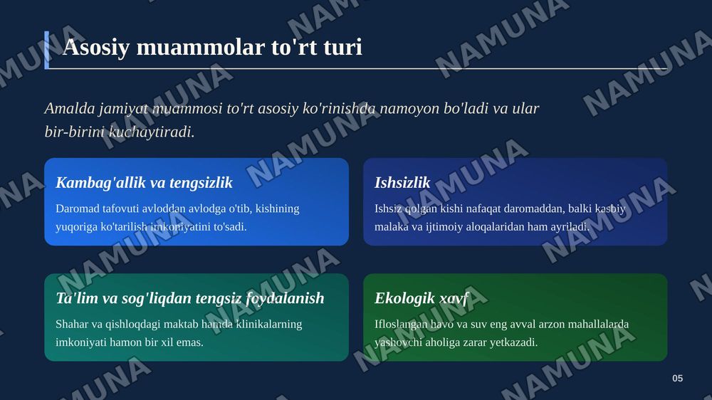 Jamiyat muammosi — zamonaviy taqdimot, 6-slayd