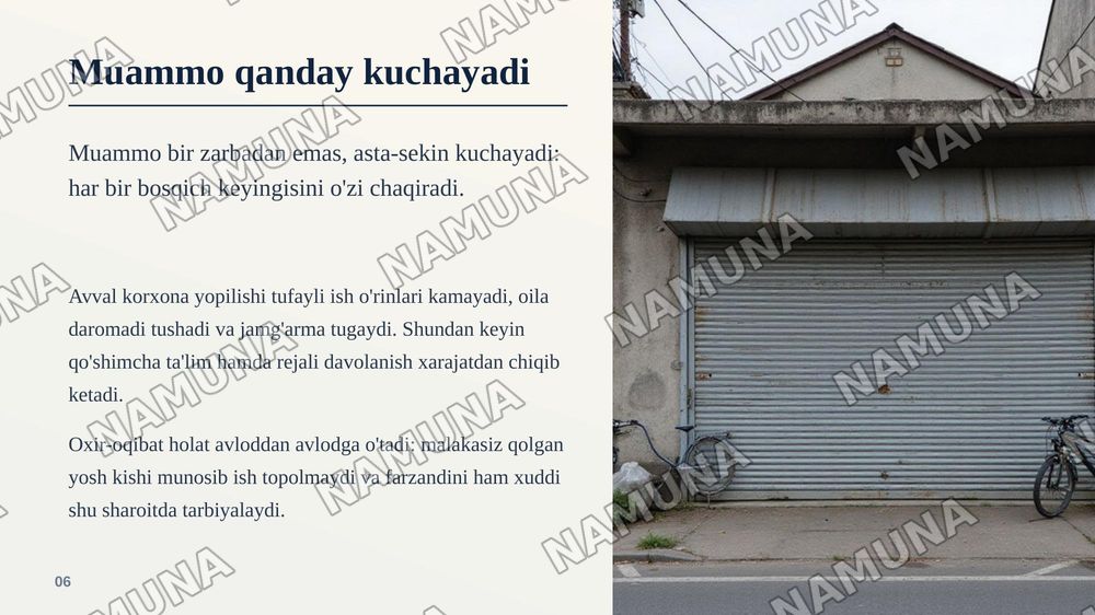 Jamiyat muammosi — zamonaviy taqdimot, 7-slayd