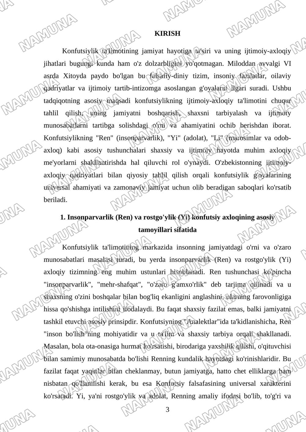 Konfutsiylik ta‘limotida ijtimoiy-axloqiy masalalar — mustaqil ish, 3-varaq
