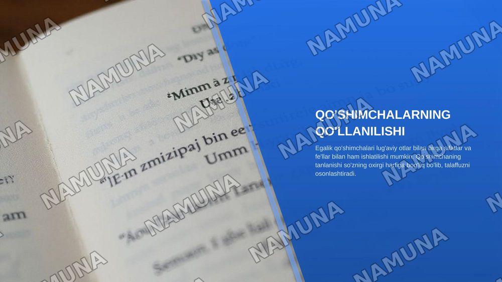 Turk tilida egalik qo‘chimchalari — zamonaviy taqdimot, 6-slayd