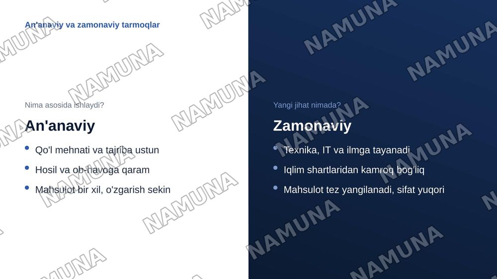 iqtisodiy faoliyat turlari — zamonaviy taqdimot, 8-slayd