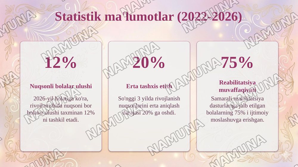 Rivojlanishida psixik va jismoniy nugsoni bolgan bolalar diagnostikasi. — taqdimot, 8-slayd