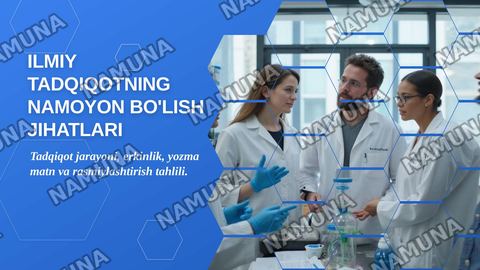 Mavzu:Ilmiy tadqiqotning namoyon bòlish jihatlari

Reja:
1.Ilmiy tadqiqot tushunchasi va uni amalga oshirish bosqichlari
2.Ilmiy tadqiqot namoyon bòlishining asosiy jihatlari:erkinlik,yozma matn va uning ogʻzaki  matndan farqi.
3.Ilmiy  tadqiqotni ilmiy ish sifatida  rasmiylashtirish metodikasi

Shu — zamonaviy taqdimot