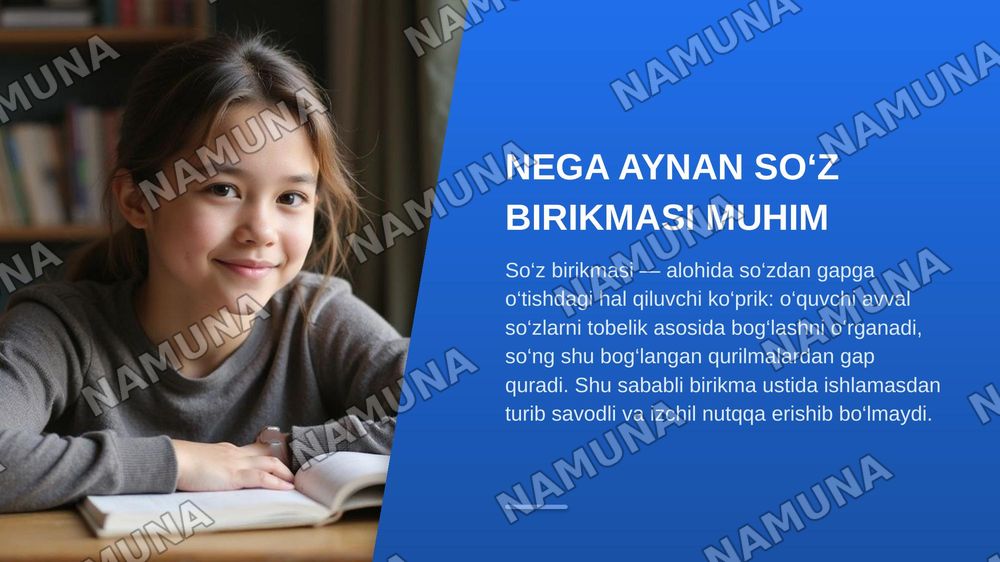 Ona tili o‘qitish metodikasi. So'z birikmasi ustida ishlash — zamonaviy taqdimot, 4-slayd