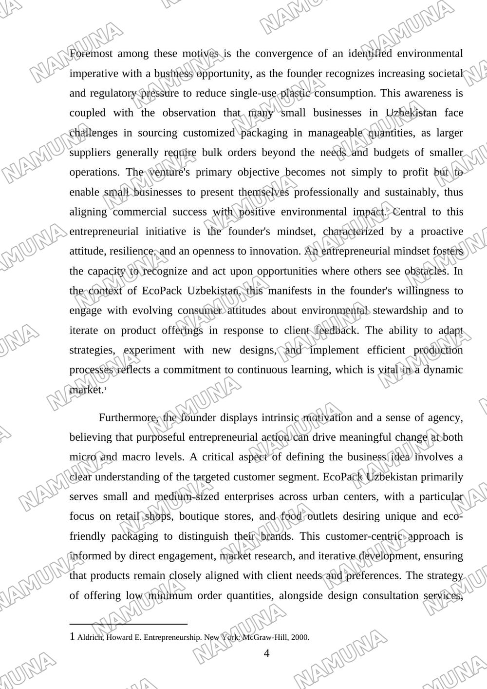 EcoPack Uzbekistan — Assignment Plan Venture Idea: Customized Paper Bags for Small Businesses. Part 1 — The Founder Explain the business idea in three sentences. Entrepreneurial mindset's attitude, imp — referat, 4-varaq