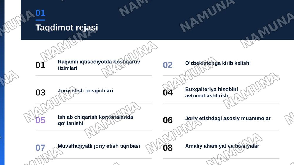 1S:Enterprise tizimining O’zbekistondagi qo’llanilishi — zamonaviy taqdimot, 2-slayd