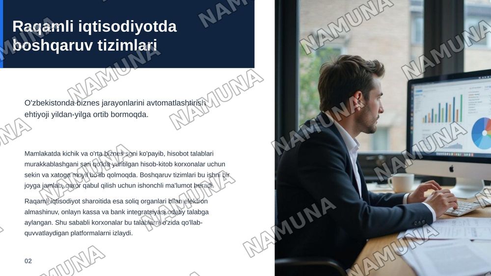 1S:Enterprise tizimining O’zbekistondagi qo’llanilishi — zamonaviy taqdimot, 3-slayd