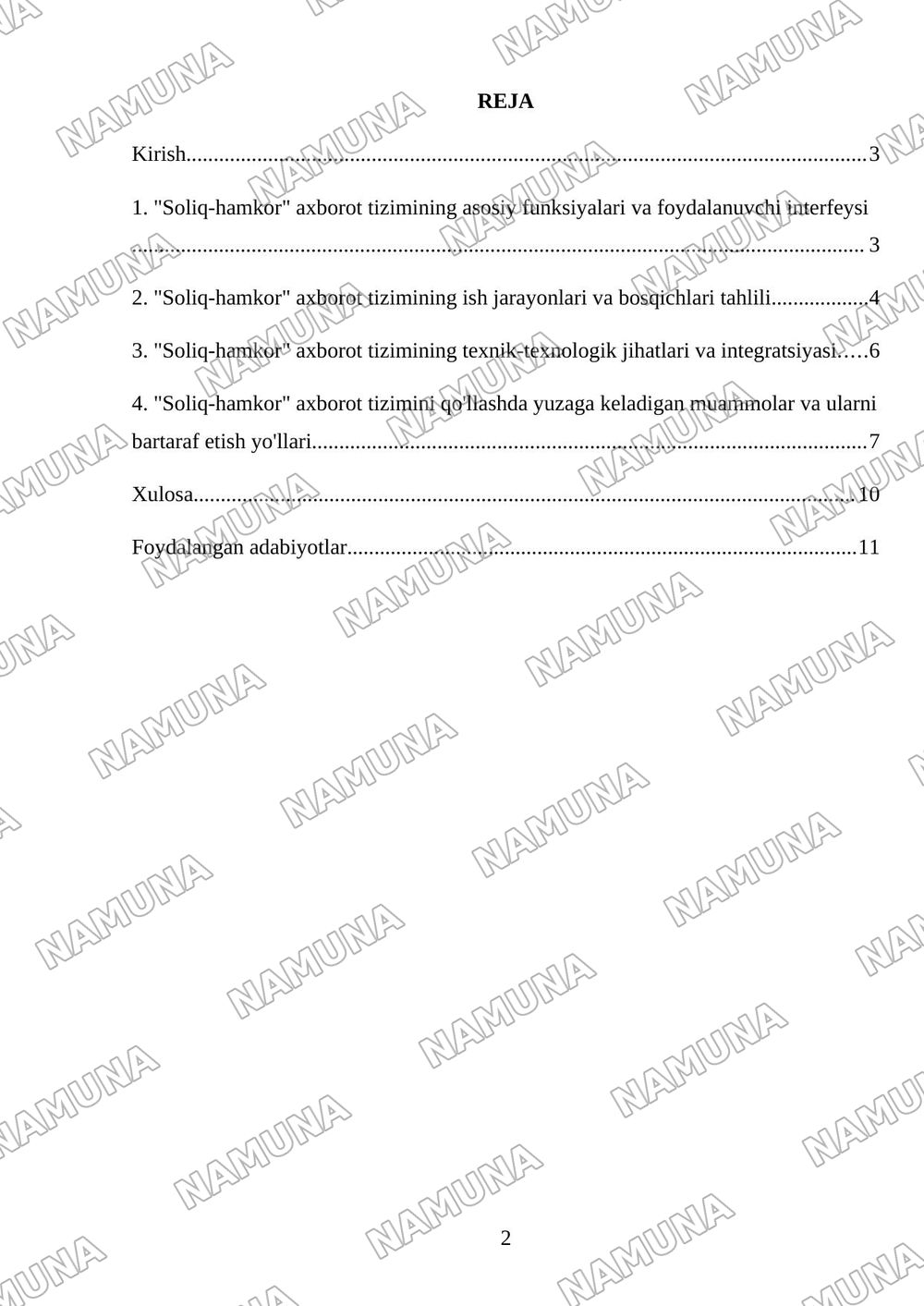 “Soliq-hamkor” axborot tizimining bosqichlarini o‘rganish, tahlil qilish. — referat, 2-varaq