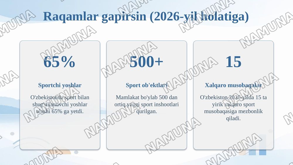 Xorijiy mamlakatlarining jismoniy madaniyat tizimlari va ularni mamlakatimiz jismoniy madaniyat tizimidan farqi — taqdimot, 8-slayd