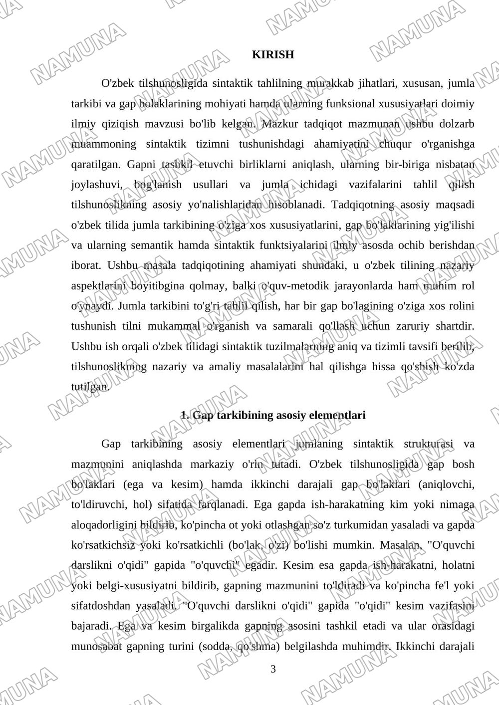 sintaktik tahlil: jumla tarkibi va gap bolaklarining vazifalari — mustaqil ish, 3-varaq